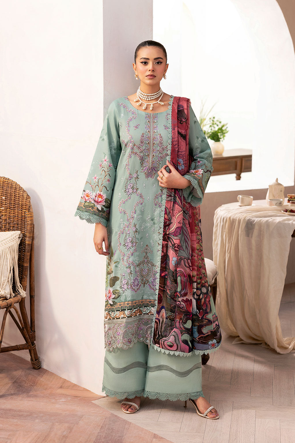 Ramsha | Mashaal Luxury Lawn |  L-1410 - by - Libasekhas UK - Registered Vendor of : Ramsha - 100% Original Designer Dresss