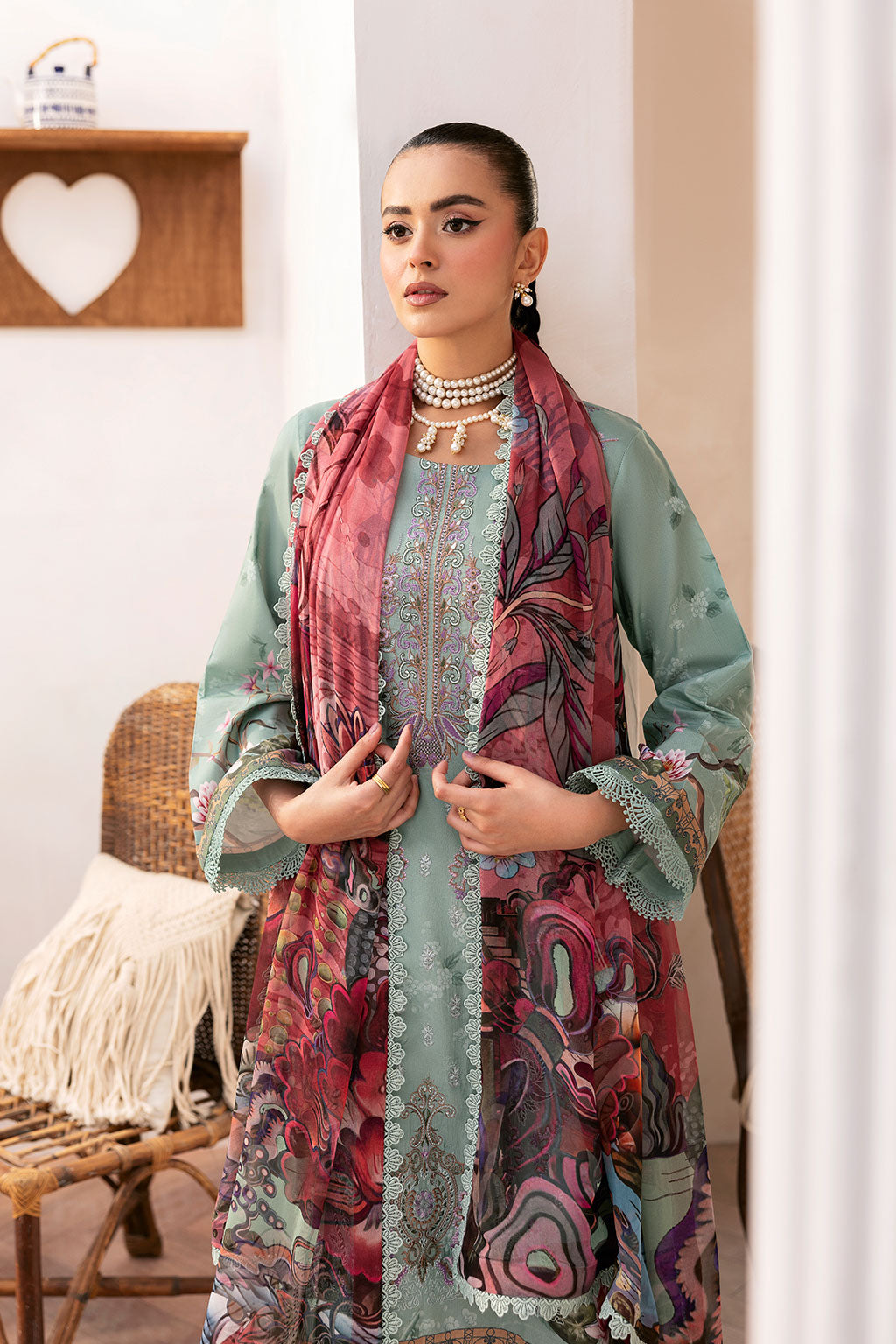 Ramsha | Mashaal Luxury Lawn |  L-1410 - by - Libasekhas UK - Registered Vendor of : Ramsha - 100% Original Designer Dresss