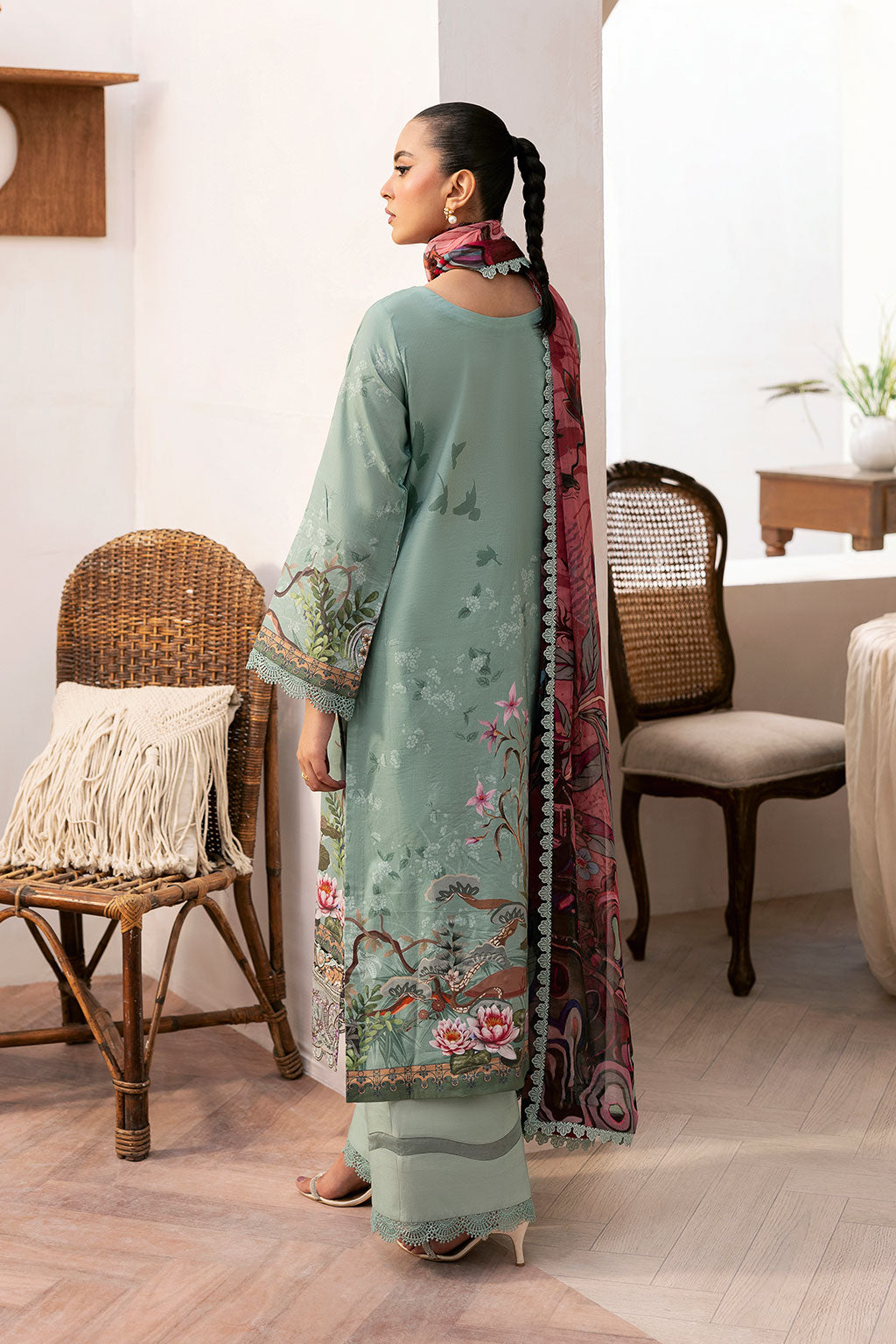 Ramsha | Mashaal Luxury Lawn |  L-1410 - by - Libasekhas UK - Registered Vendor of : Ramsha - 100% Original Designer Dresss