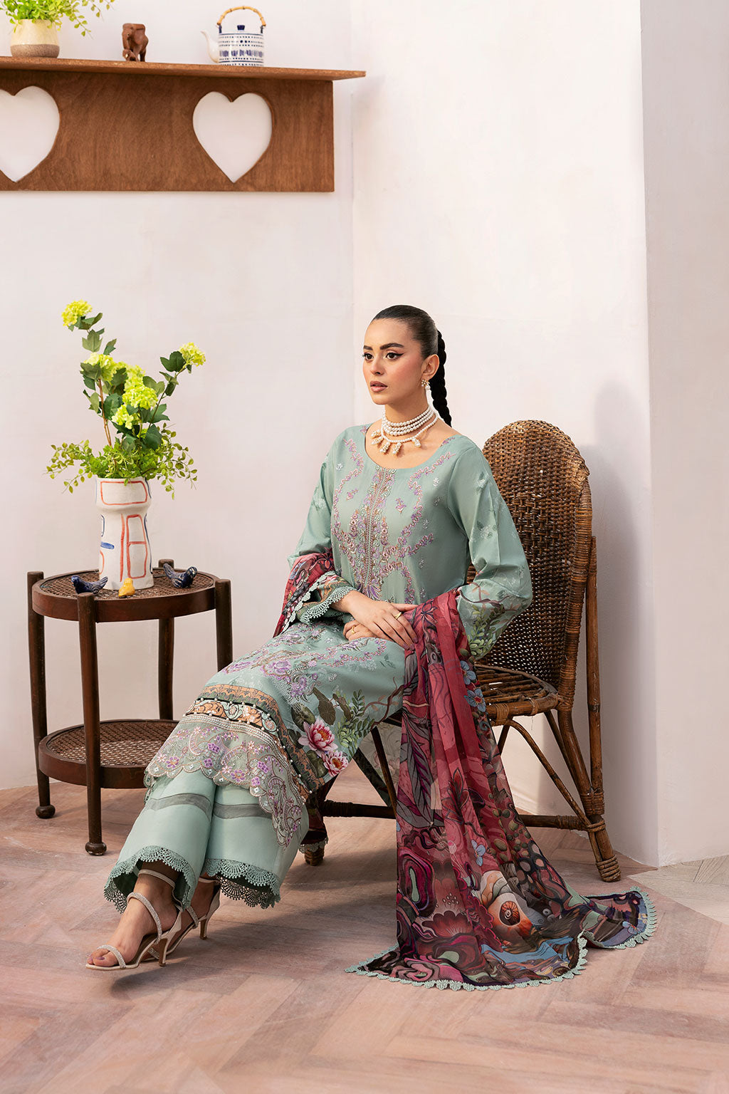 Ramsha | Mashaal Luxury Lawn |  L-1410 - by - Libasekhas UK - Registered Vendor of : Ramsha - 100% Original Designer Dresss