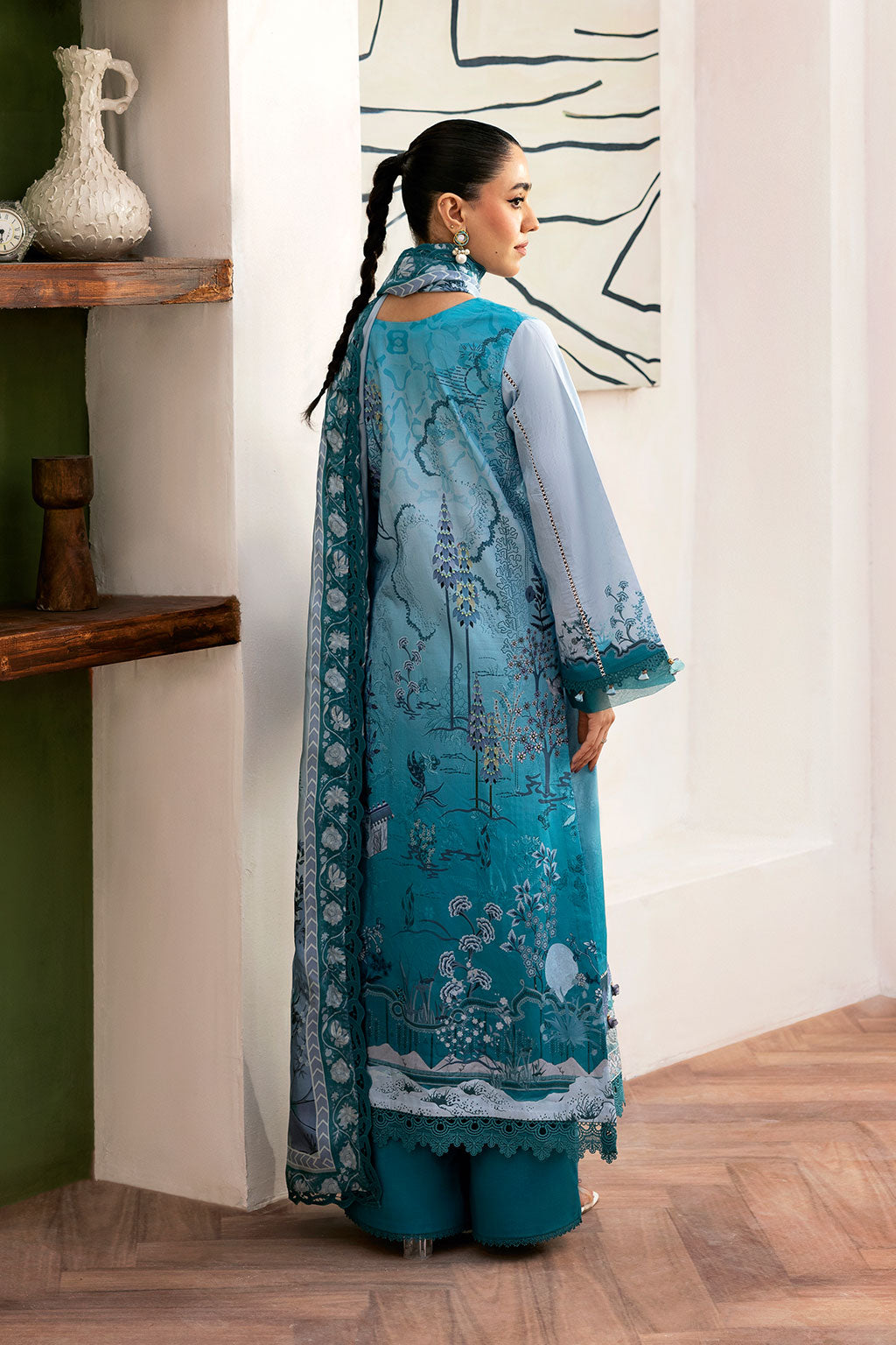 Ramsha | Mashaal Luxury Lawn |  L-1406 - by Libasekhas UK - Registered Vendor of : Ramsha - 100% Original Designer Dress