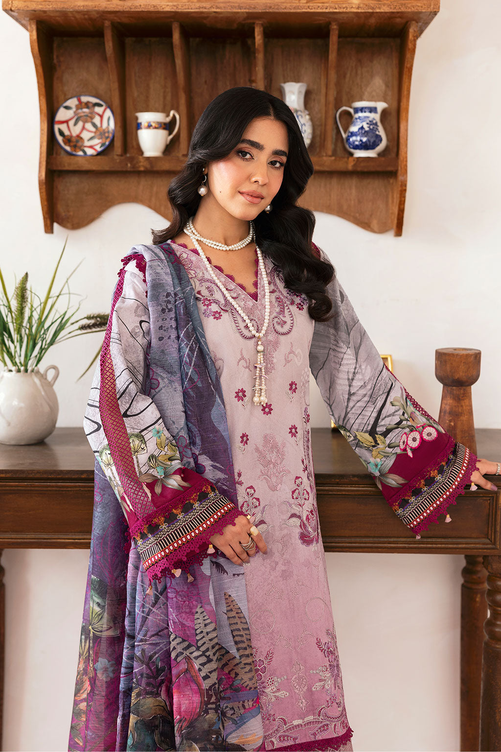 Ramsha | Mashaal Luxury Lawn | L-1409 - by - Libasekhas UK - Registered Vendor of : Ramsha - 100% Original Designer Dresss