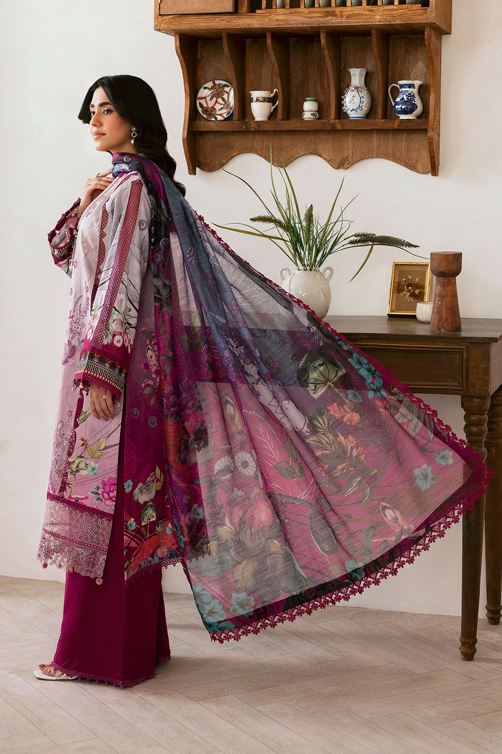 Ramsha | Mashaal Luxury Lawn | L-1409 - by - Libasekhas UK - Registered Vendor of : Ramsha - 100% Original Designer Dresss