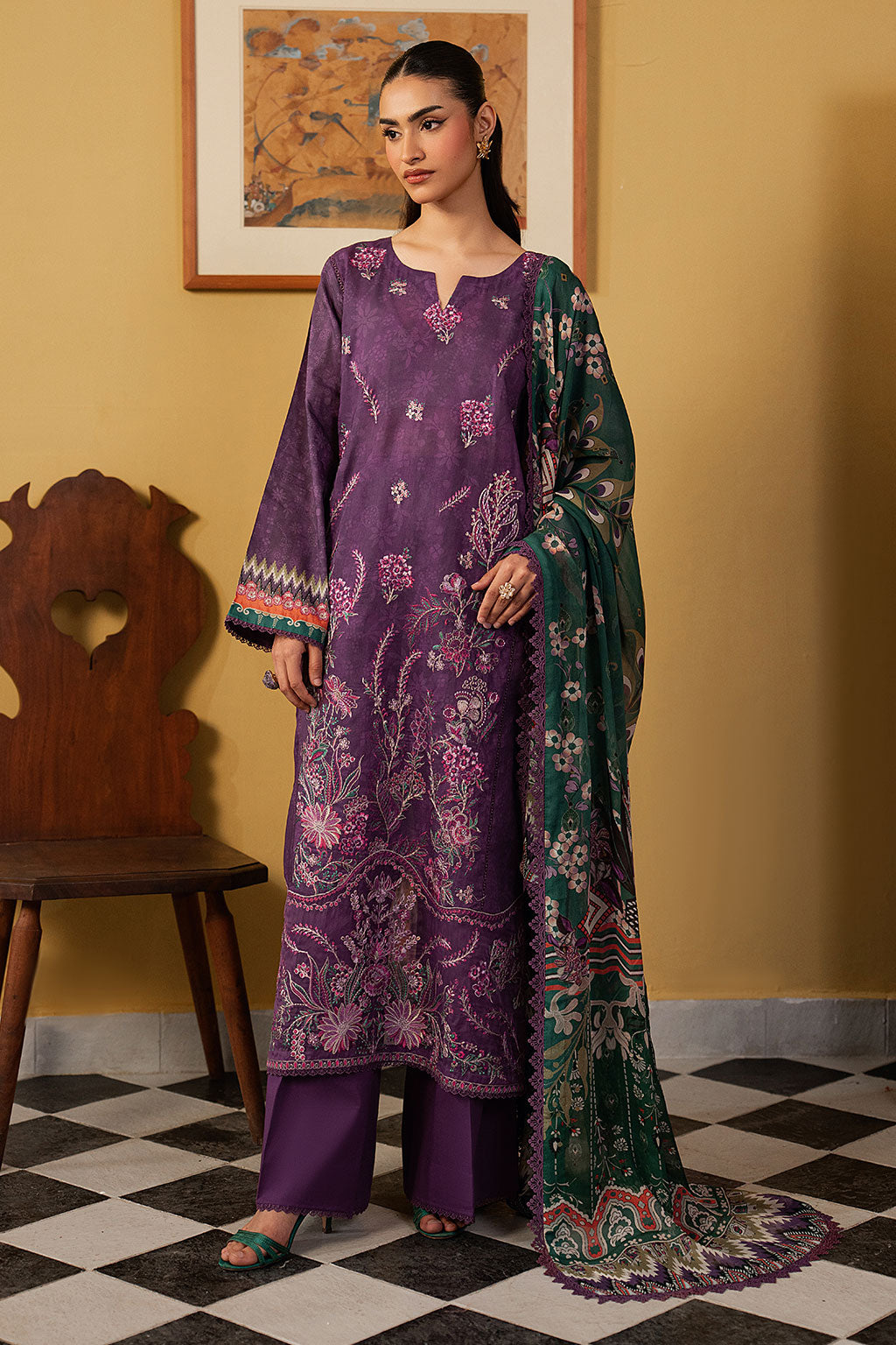 Ramsha | Mashal Luxury Lawn | L-1605 - by Libasekhas UK - Registered Vendor of : Ramsha - 100% Original Designer Dress