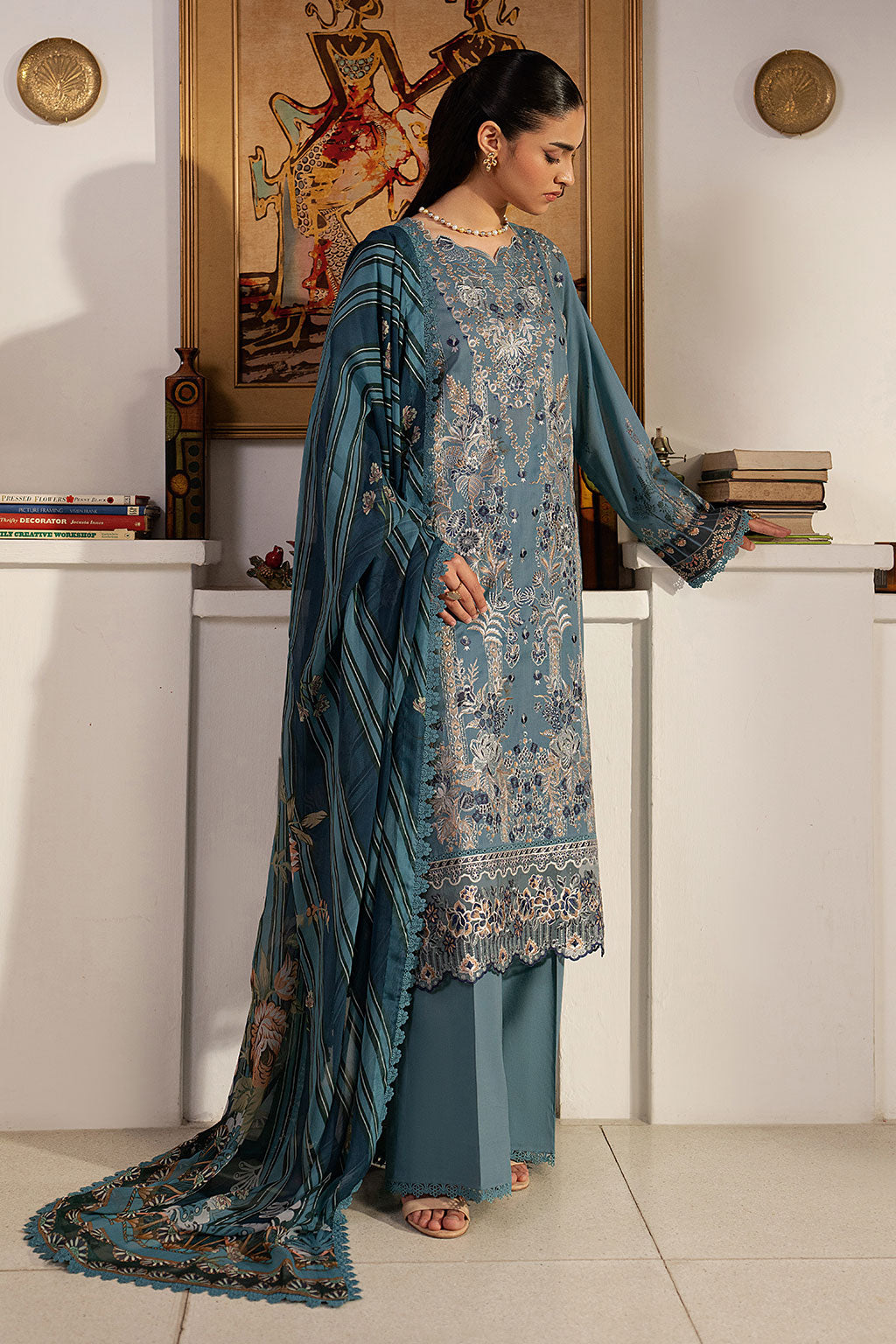 Ramsha | Mashal Luxury Lawn | L-1601 - by Libasekhas UK - Registered Vendor of : Ramsha - 100% Original Designer Dress
