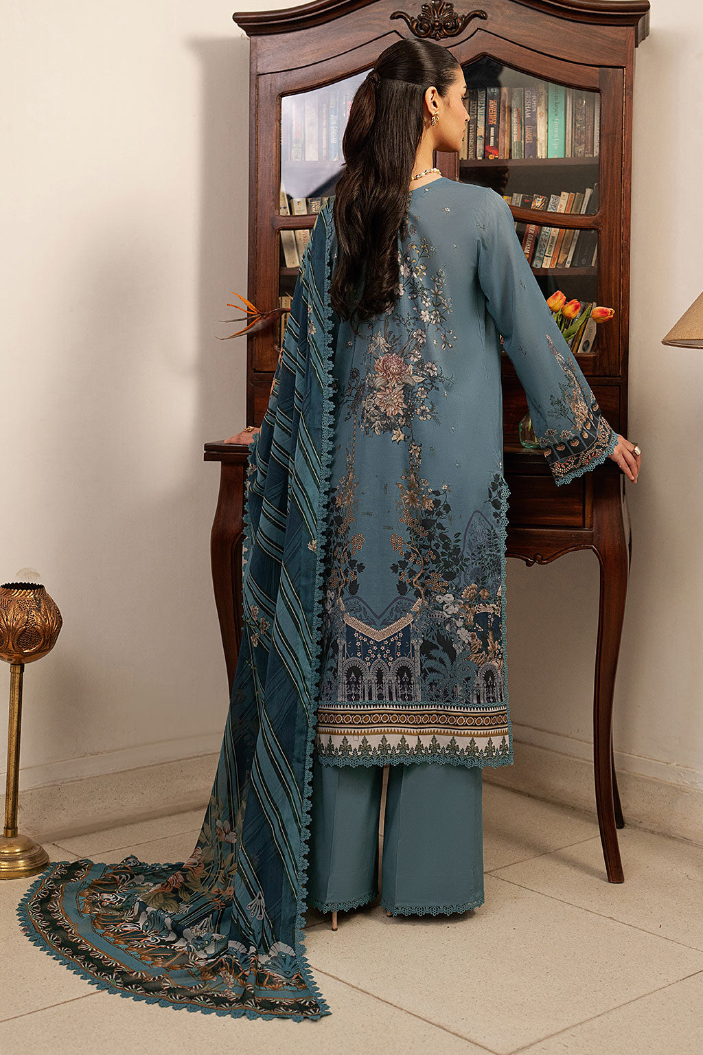 Ramsha | Mashal Luxury Lawn | L-1601 - by Libasekhas UK - Registered Vendor of : Ramsha - 100% Original Designer Dress