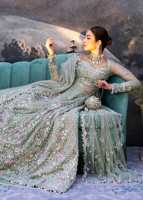 Sadaf Fawad Khan | Wedding Festive 25 | Seafoam - by Libasekhas UK - Registered Vendor of : Sadaf Fawad Khan - 100% Original Designer Dress