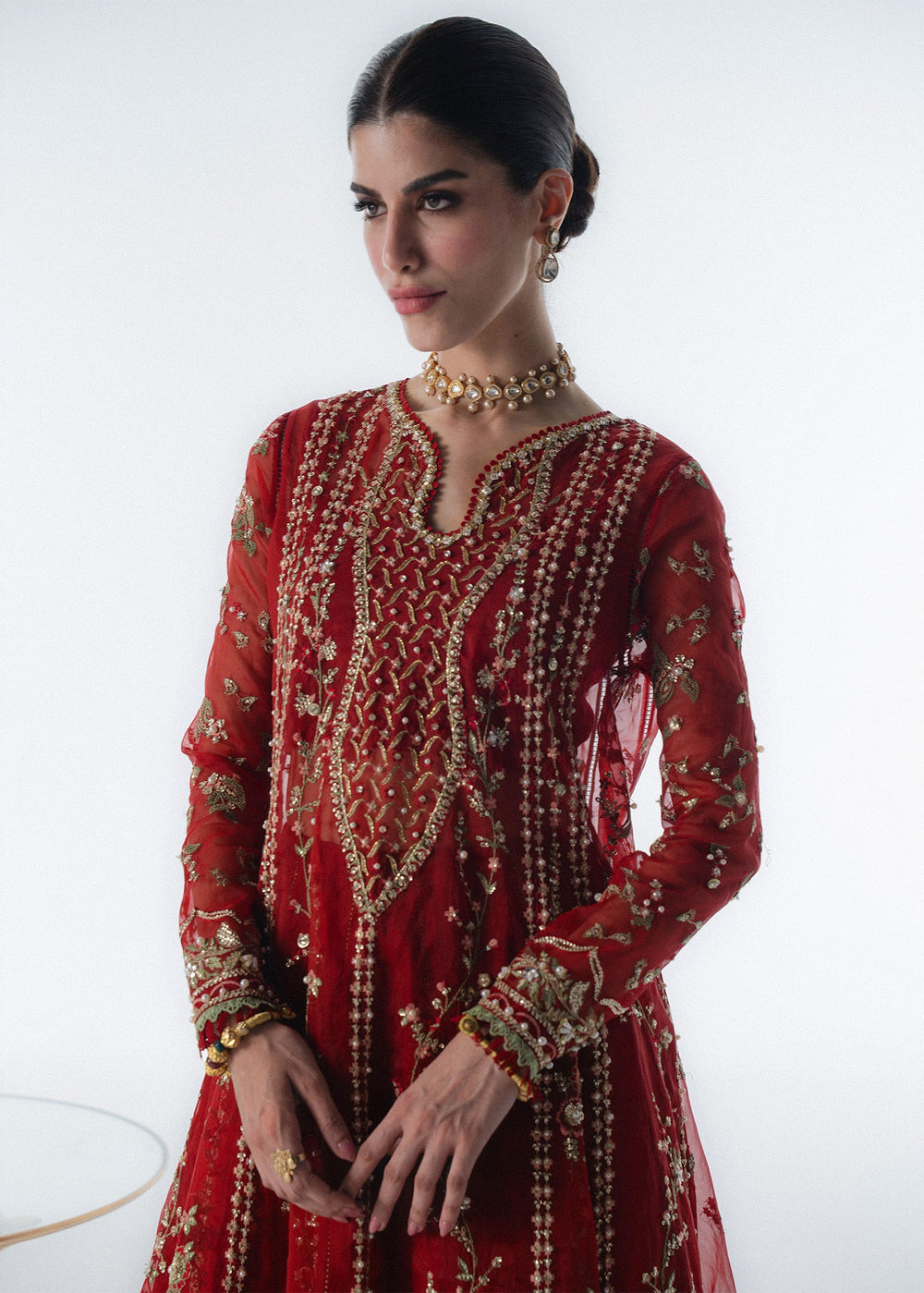 Sadaf Fawad Khan | Festive 25 | Scarlet - by Libasekhas UK - Registered Vendor of : Sadaf Fawad Khan - 100% Original Designer Dress
