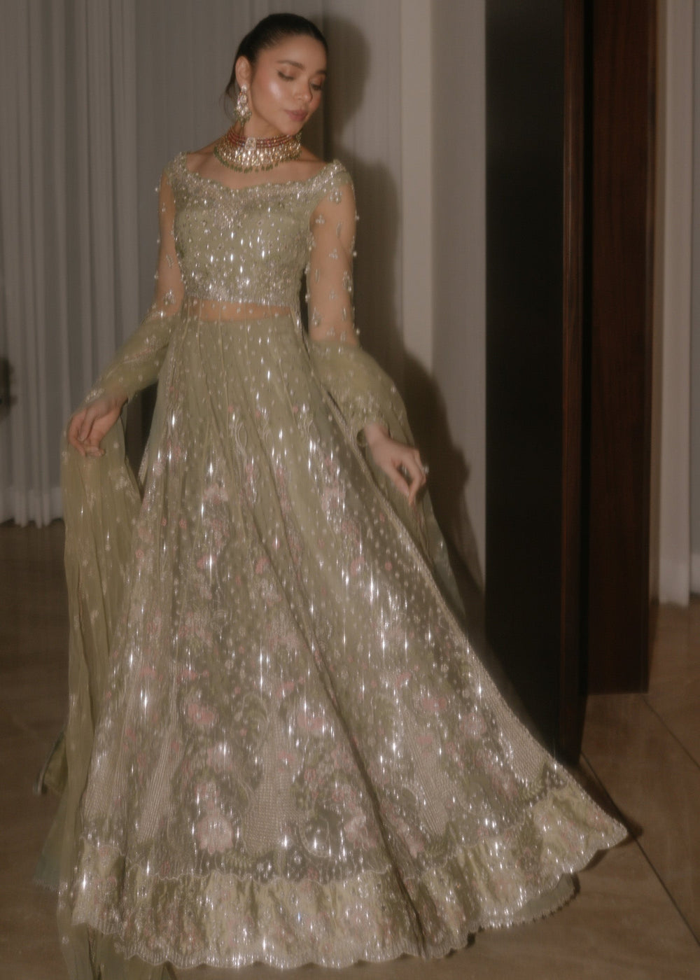 Sadaf Fawad Khan | Festive 25 | Seafoam - by Libasekhas UK - Registered Vendor of : Sadaf Fawad Khan - 100% Original Designer Dress