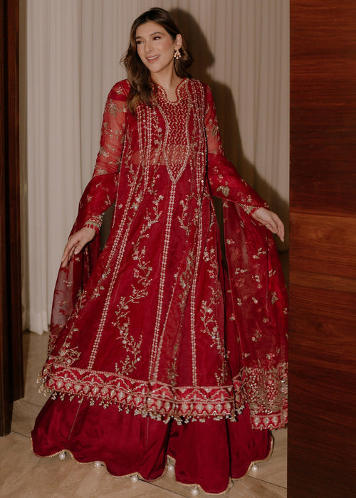 Sadaf Fawad Khan | Wedding Festive 25 | Scarlet - by Libasekhas UK - Registered Vendor of : Sadaf Fawad Khan - 100% Original Designer Dress