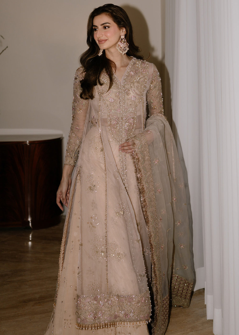 Sadaf Fawad Khan | Festive 25 | Ivory Celeste - by Libasekhas UK - Registered Vendor of : Sadaf Fawad Khan - 100% Original Designer Dress