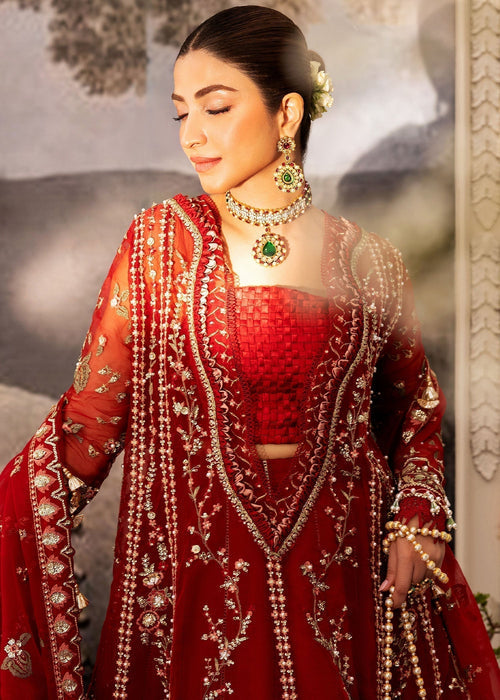 Sadaf Fawad Khan | Wedding Festive 25 | Scarlet - by Libasekhas UK - Registered Vendor of : Sadaf Fawad Khan - 100% Original Designer Dress