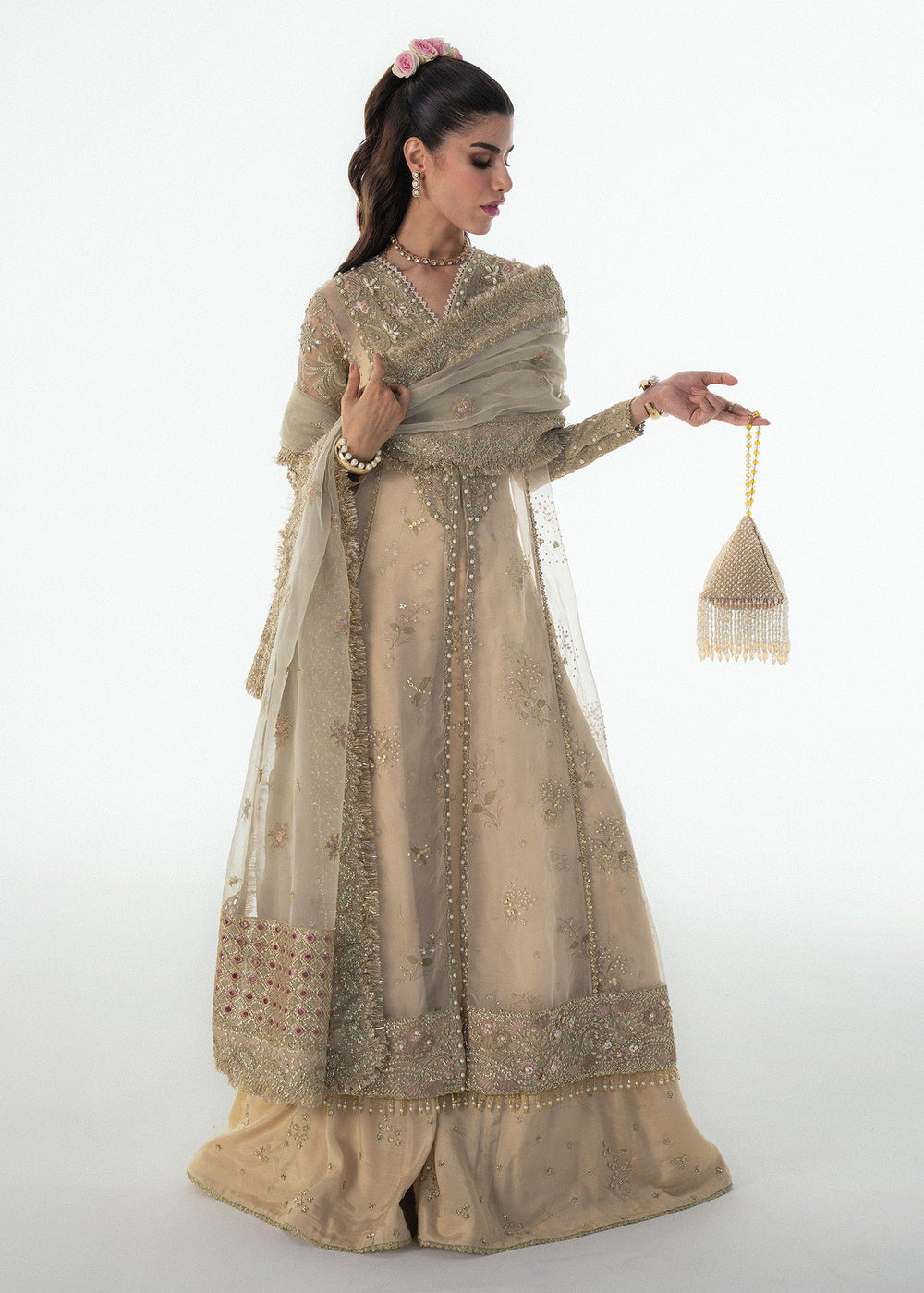 Sadaf Fawad Khan | Festive 25 | Ivory Celeste - by Libasekhas UK - Registered Vendor of : Sadaf Fawad Khan - 100% Original Designer Dress