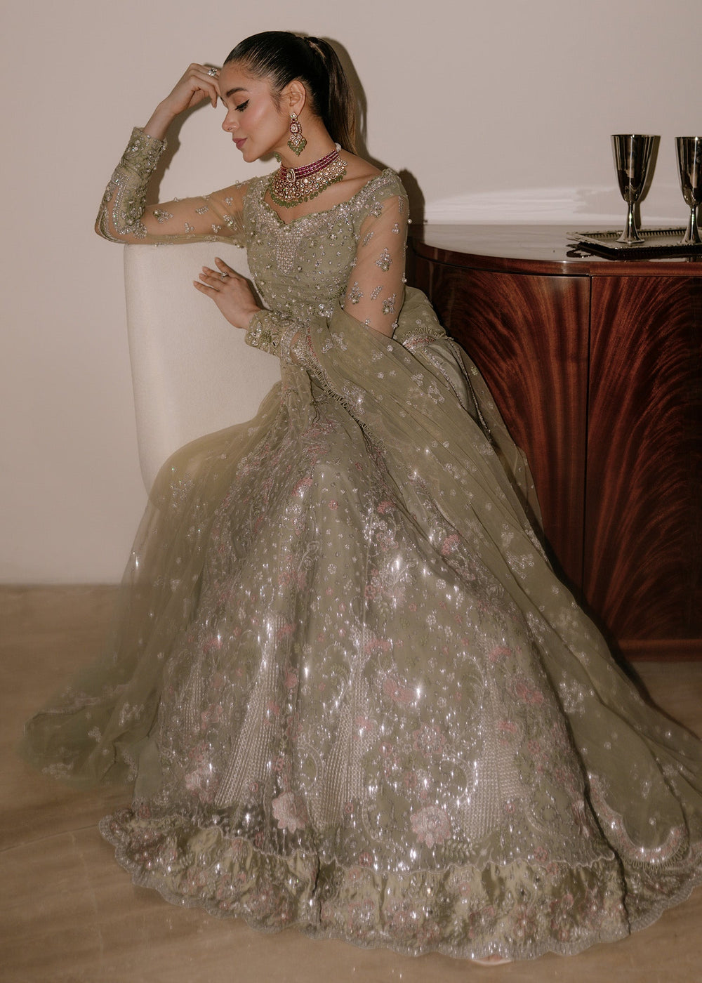 Sadaf Fawad Khan | Festive 25 | Seafoam - by Libasekhas UK - Registered Vendor of : Sadaf Fawad Khan - 100% Original Designer Dress