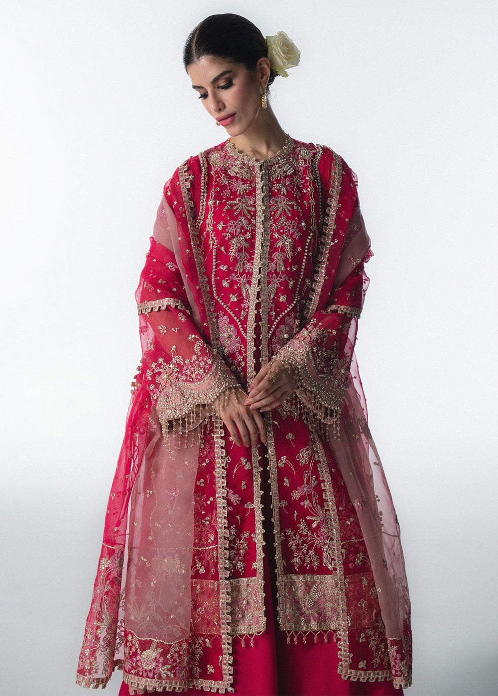 Sadaf Fawad Khan | Festive 25 | Fuschia Rose - by Libasekhas UK - Registered Vendor of : Sadaf Fawad Khan - 100% Original Designer Dress