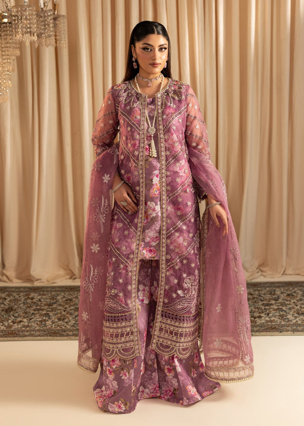 Maryum N Maria | Vasl Pret | UN-08 - LAVENDER - by Libasekhas UK - Registered Vendor of : Diara Couture - 100% Original Designer Dress