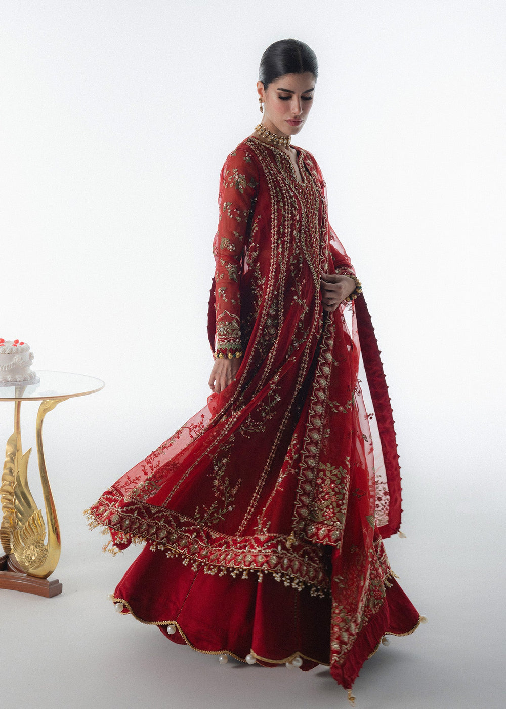 Sadaf Fawad Khan | Festive 25 | Scarlet - by Libasekhas UK - Registered Vendor of : Sadaf Fawad Khan - 100% Original Designer Dress