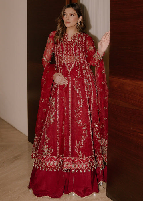 Sadaf Fawad Khan | Wedding Festive 25 | Scarlet - by Libasekhas UK - Registered Vendor of : Sadaf Fawad Khan - 100% Original Designer Dress