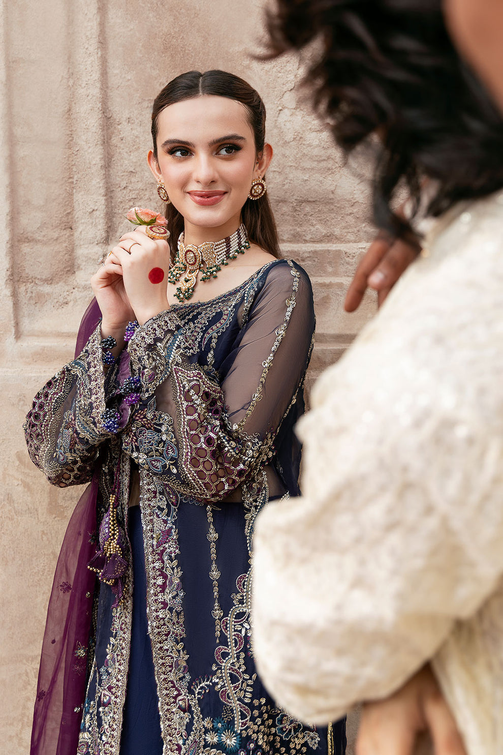 Shagna | Mehfil Festive Formals | SF-09-NEEL - by Libasekhas UK - Registered Vendor of : Ramsha - 100% Original Designer Dress