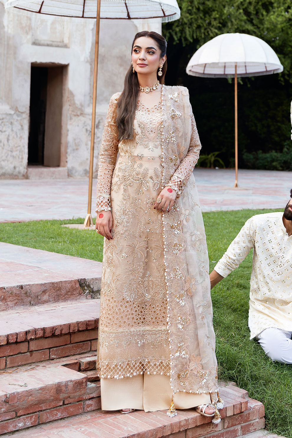 Shagna | Mehfil Festive Formals | SF-05- SUNDAL - by Libasekhas UK - Registered Vendor of : Ramsha - 100% Original Designer Dress