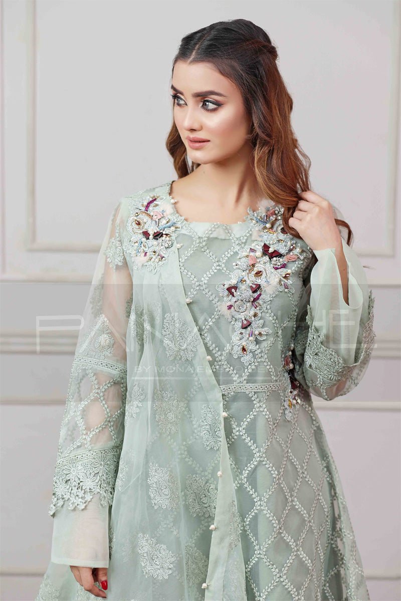 Panache | Pret | Mesmerizing Mint - by - Libasekhas UK - Registered Vendor of : Panache By Mona - 100% Original Designer Dresss