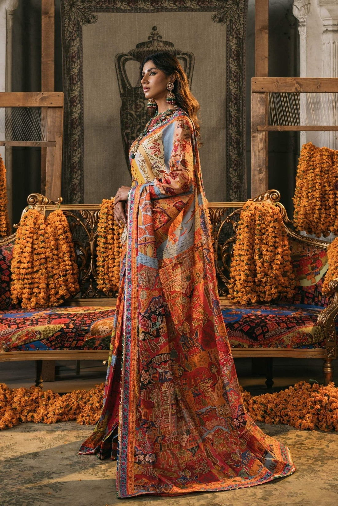 Fahad Hussayn | Lawn Banger | Mewar - by - Libasekhas UK - Registered Vendor of : Fahad Hussayn - 100% Original Designer Dresss