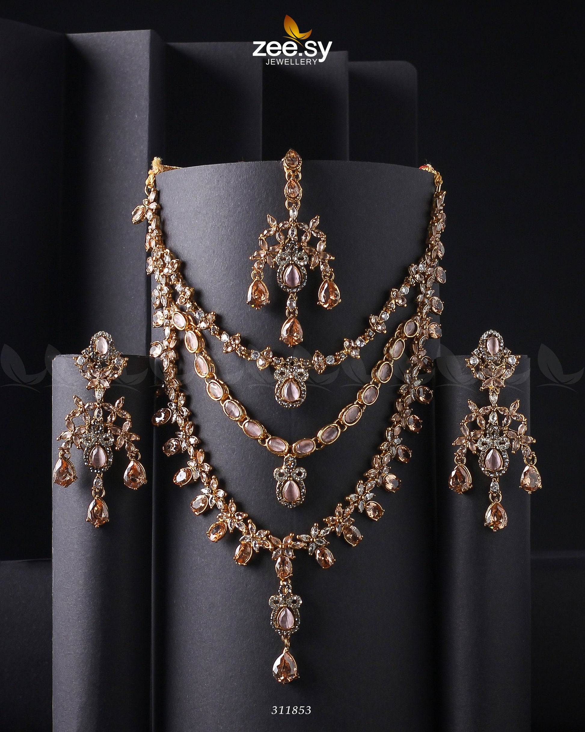 Sonya's Necklace Set - by - Libasekhas UK - Registered Vendor of : Zeesy - 100% Original Designer Dresss