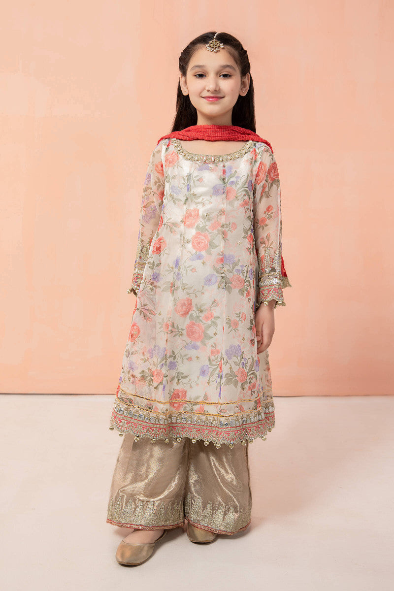 Maria B | 3 Piece Embroidered Suit | MKS-EF22-19R1 - by - Libasekhas UK - Registered Vendor of : Maria B - 100% Original Designer Dresss
