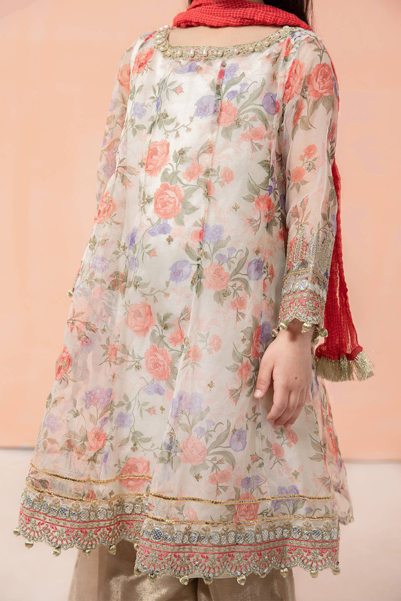 Maria B | 3 Piece Embroidered Suit | MKS-EF22-19R1 - by - Libasekhas UK - Registered Vendor of : Maria B - 100% Original Designer Dresss