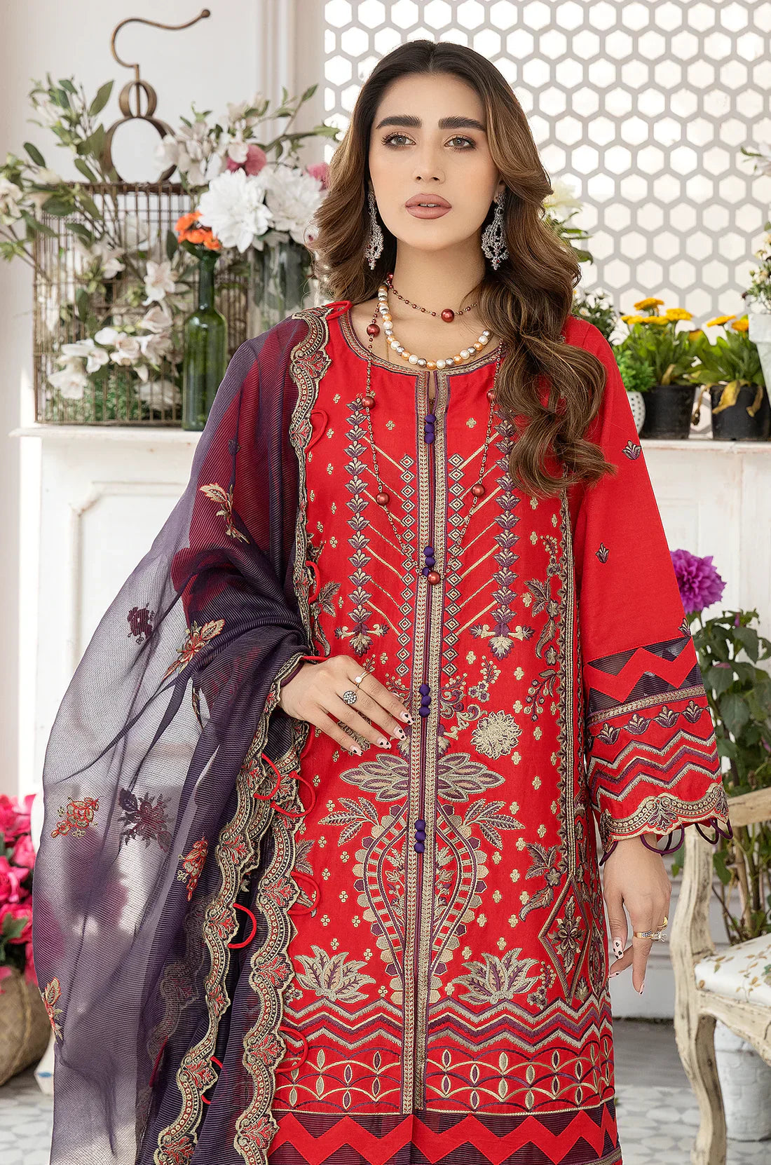 Mohagni | Muntazir Luxury Lawn 24 | AM-10 - Libasekhas