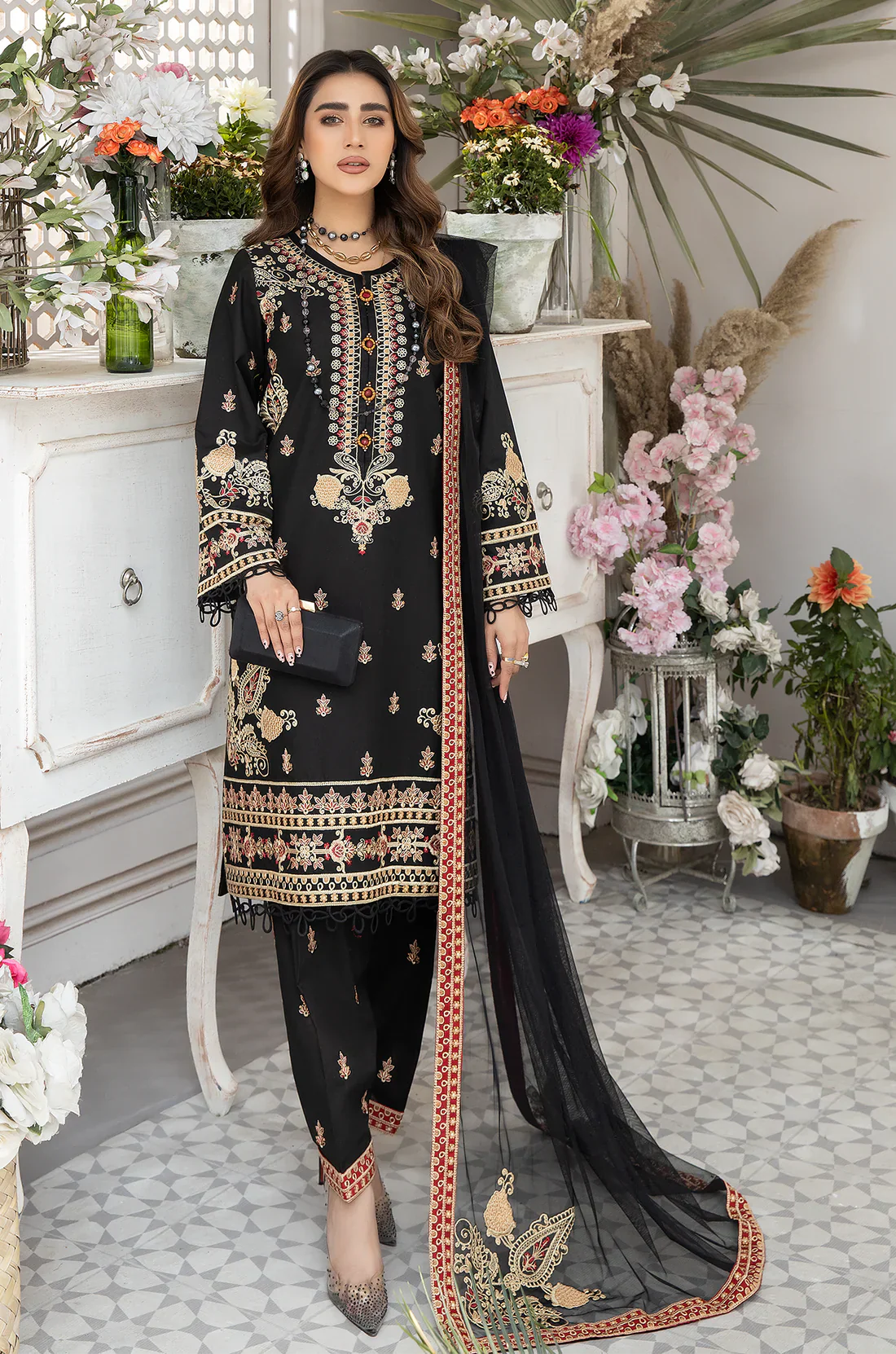 Mohagni | Muntazir Luxury Lawn 24 | AM-05 - Libasekhas