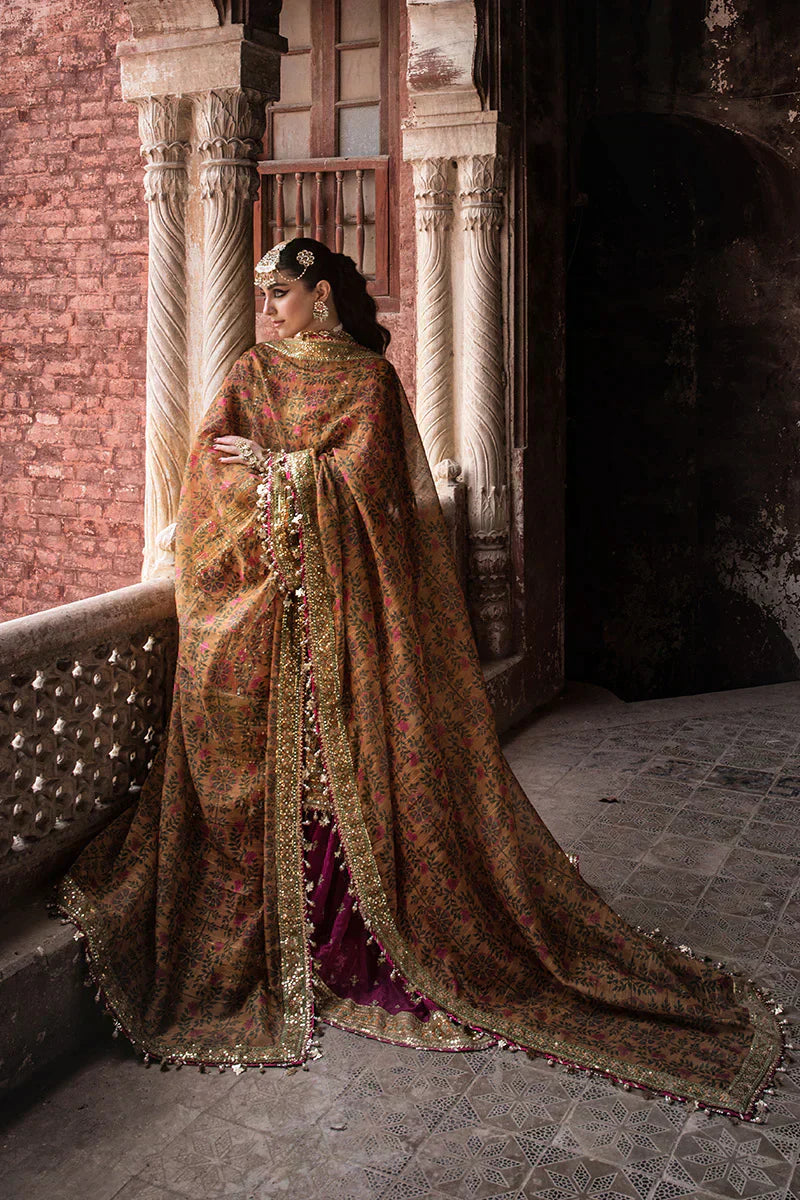 MNR | Talpur Dynasty 23 | Naranji - by - Libasekhas UK - Registered Vendor of : MNR - 100% Original Designer Dresss