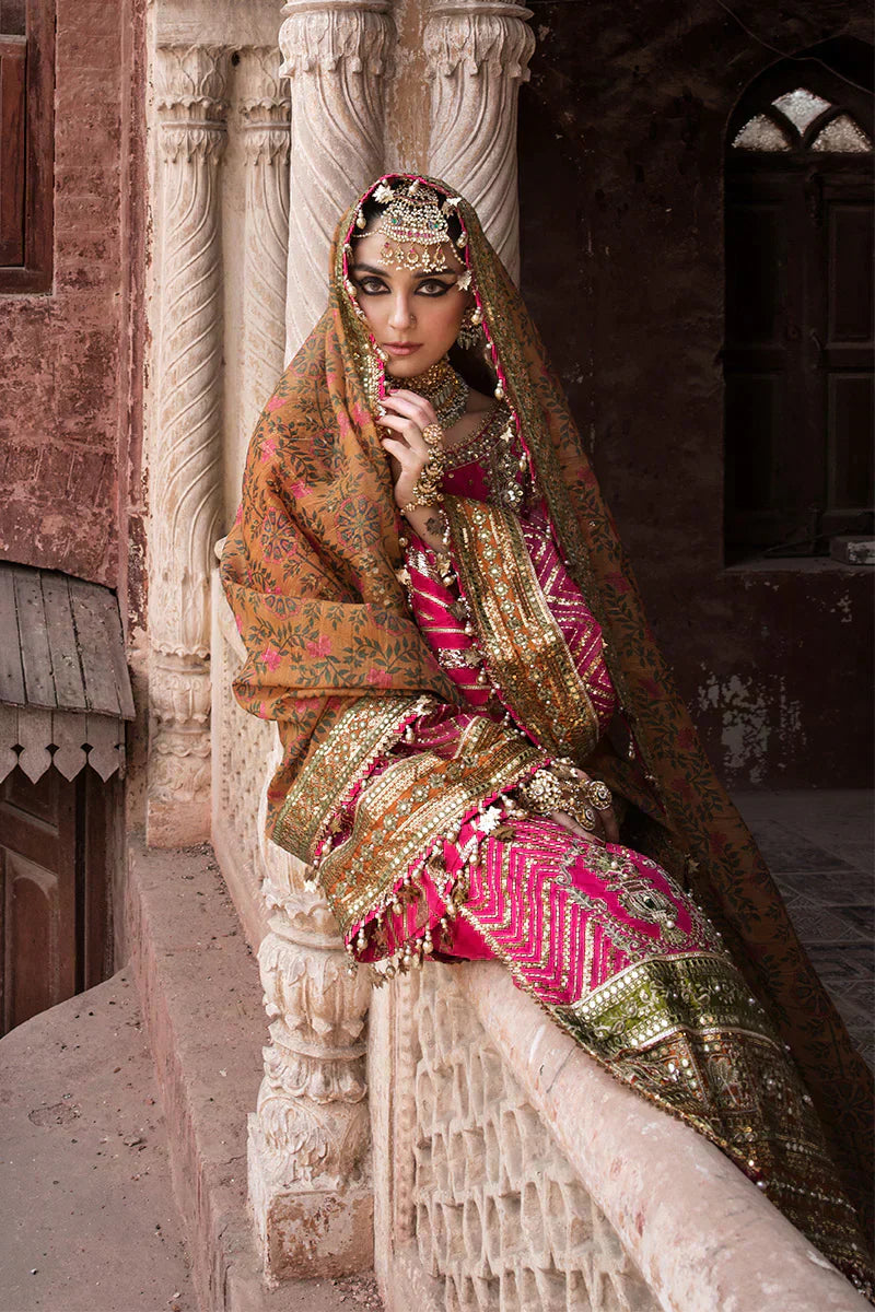 MNR | Talpur Dynasty 23 | Naranji - by - Libasekhas UK - Registered Vendor of : MNR - 100% Original Designer Dresss