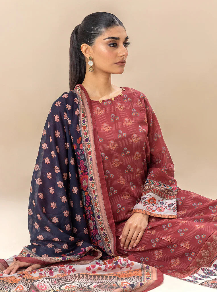Morbagh | Lawn Collection 24 | ROYALTY RED - by - Libasekhas UK - Registered Vendor of : Morbagh - 100% Original Designer Dresss