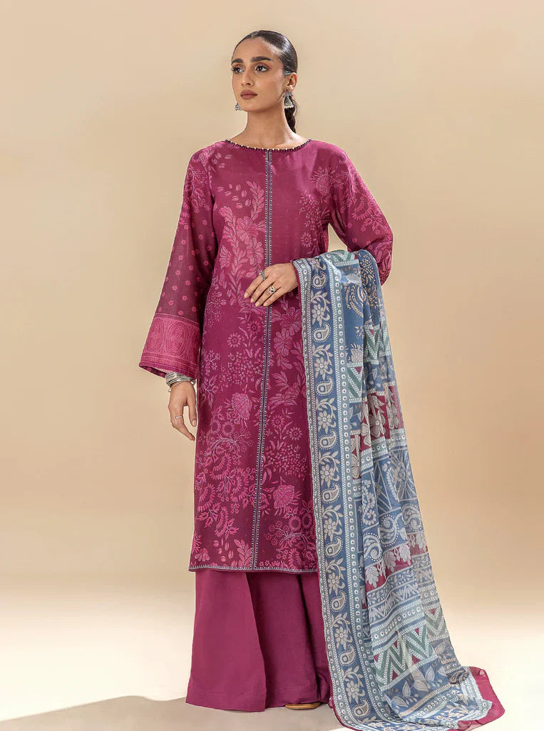 Morbagh | Lawn Collection 24 | WINE WARMTH - by - Libasekhas UK - Registered Vendor of : Morbagh - 100% Original Designer Dresss