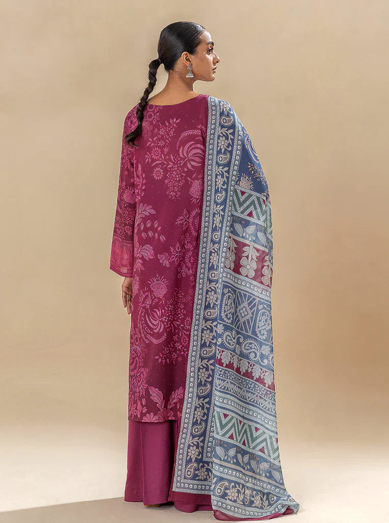 Morbagh | Lawn Collection 24 | WINE WARMTH - by - Libasekhas UK - Registered Vendor of : Morbagh - 100% Original Designer Dresss