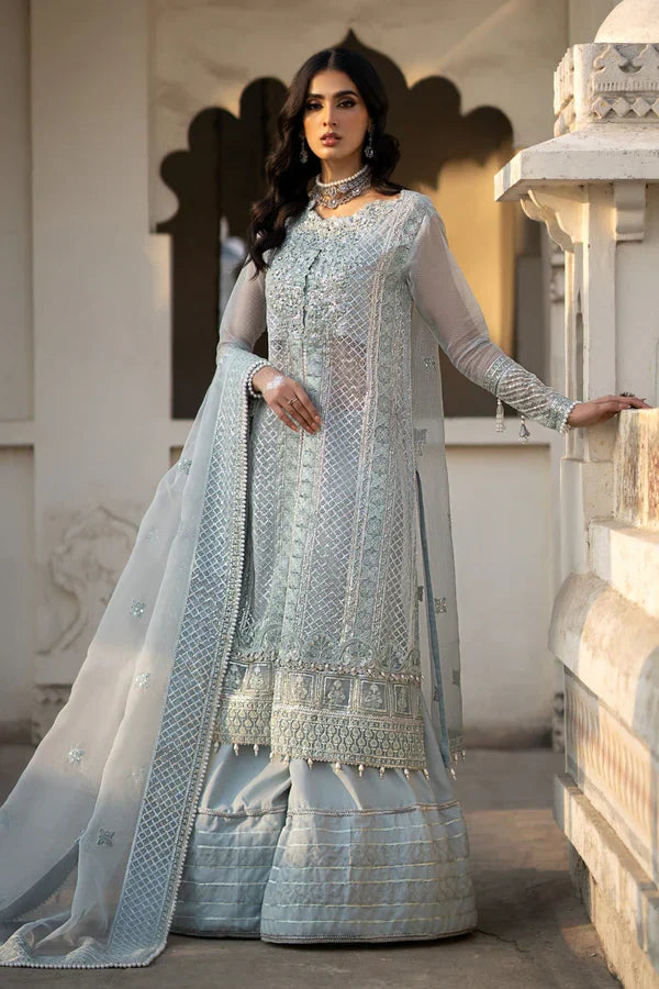 Ittehad | Dilruba Wedding Formals | ESDR75-SUT-BLU - by - Libasekhas UK - Registered Vendor of : Ittehad - 100% Original Designer Dresss