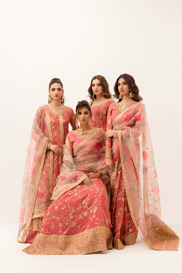 Mushq | Best of Mushq | Coral Almond - by - Libasekhas UK - Registered Vendor of : Mushq - 100% Original Designer Dresss