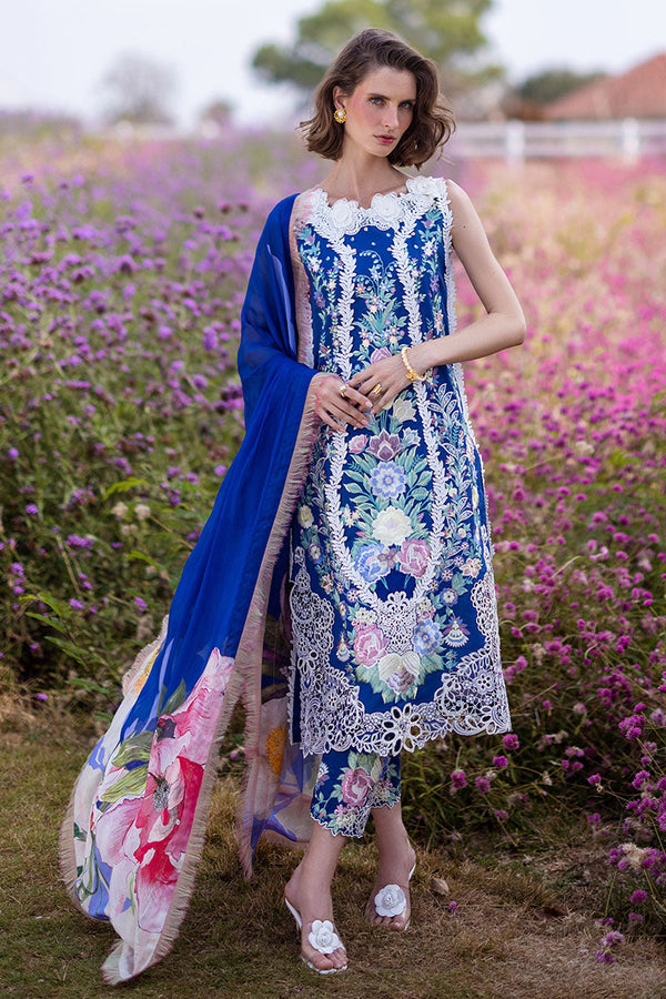 Mushq | Hemline The Secret Garden | BLUE MORPHO - by - Libasekhas UK - Registered Vendor of : Mushq - 100% Original Designer Dresss