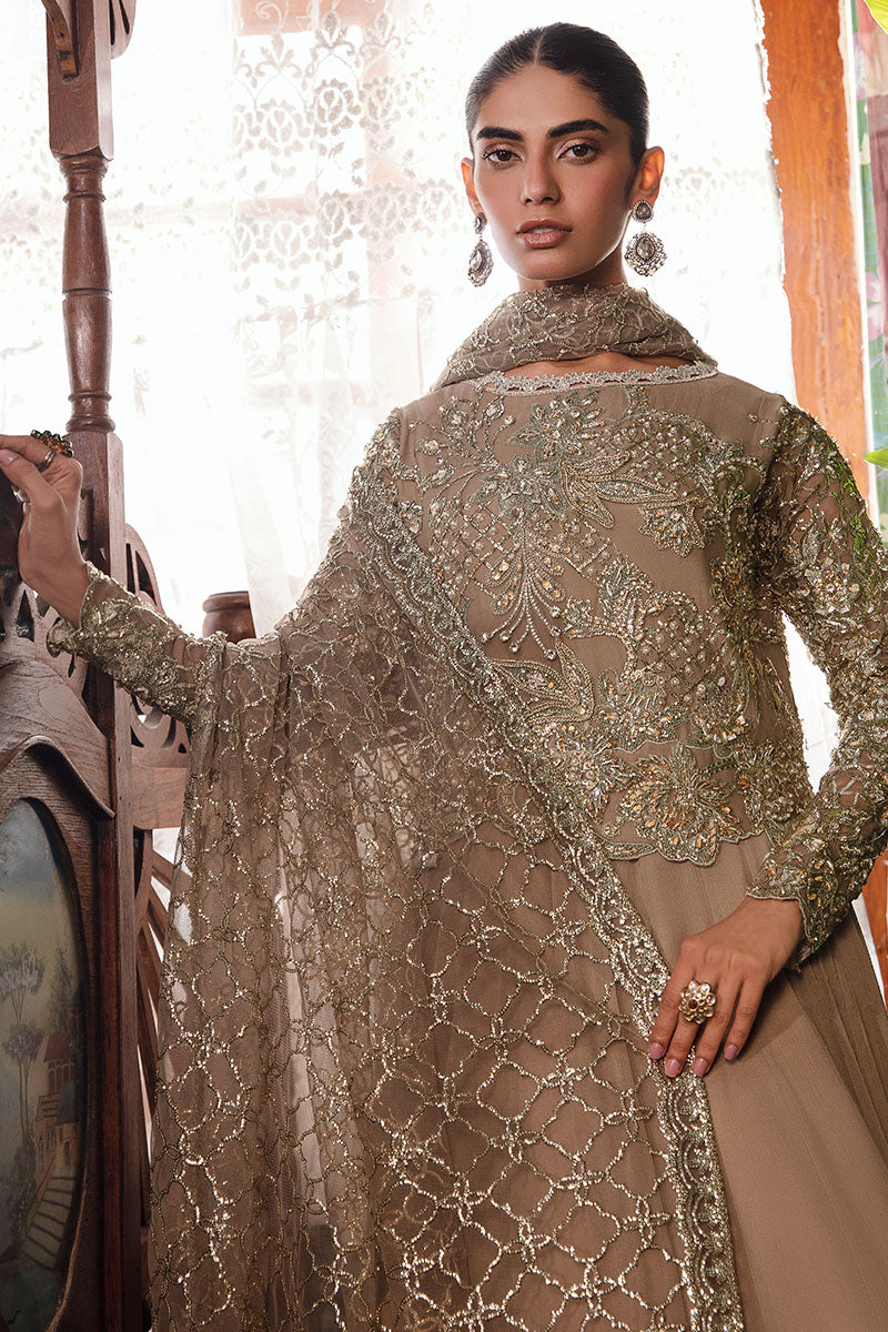 Mushq | Irha Kalidaar Chiffon Pret | HAZEL - by - Libasekhas UK - Registered Vendor of : Mushq - 100% Original Designer Dresss