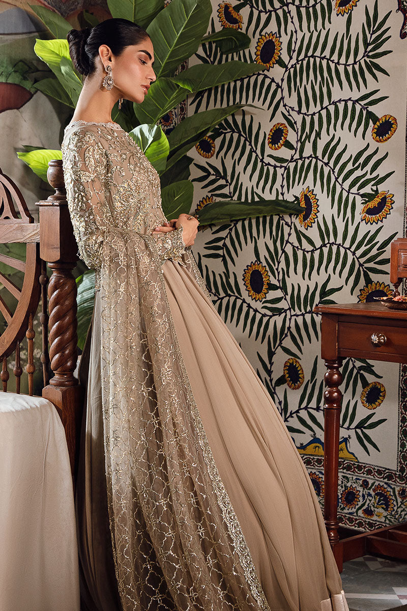 Mushq | Irha Kalidaar Chiffon Pret | HAZEL - by - Libasekhas UK - Registered Vendor of : Mushq - 100% Original Designer Dresss