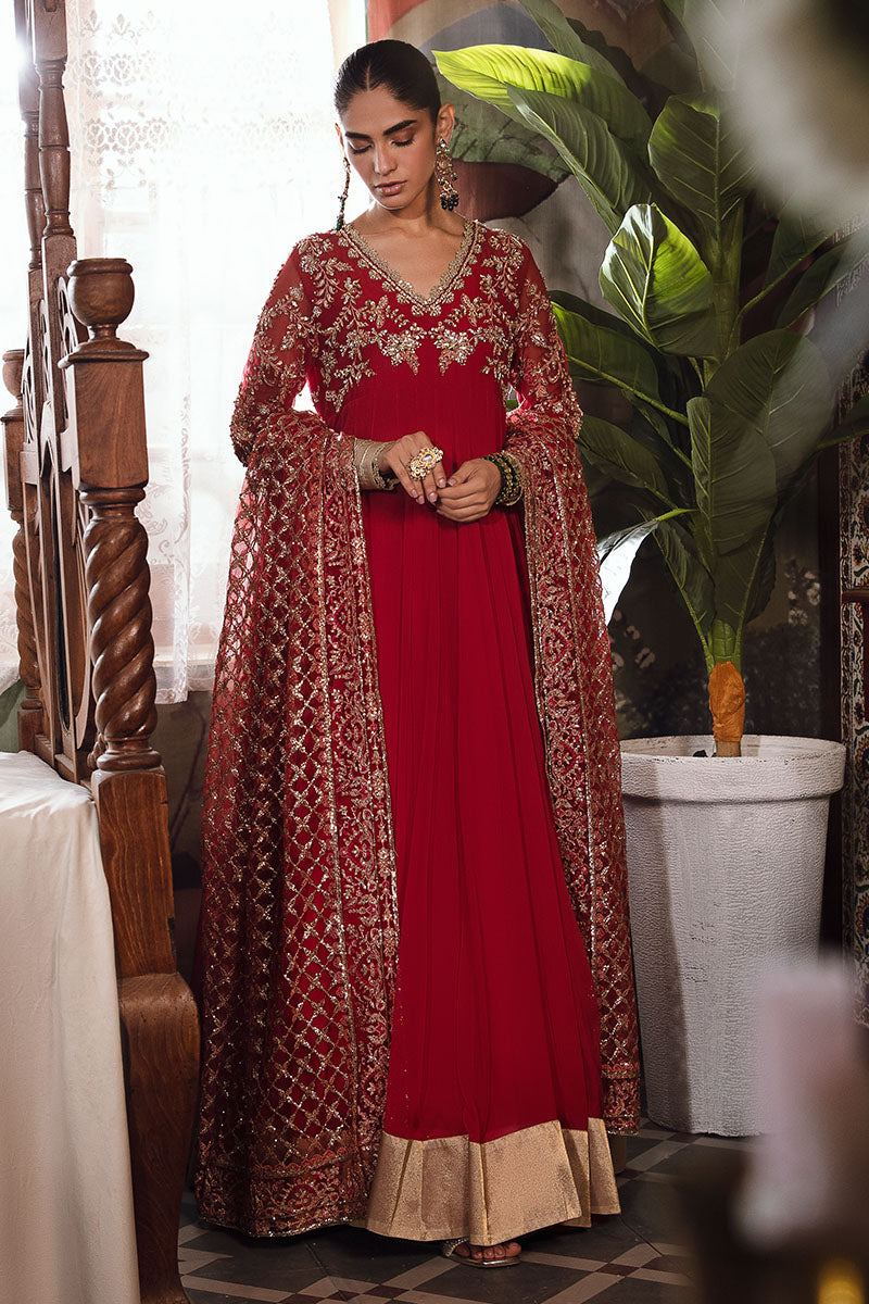 Mushq | Irha Kalidaar Chiffon Pret | MALIAH - by - Libasekhas UK - Registered Vendor of : Mushq - 100% Original Designer Dresss