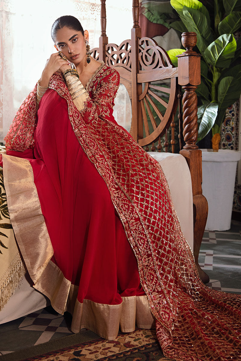 Mushq | Irha Kalidaar Chiffon Pret | MALIAH - by - Libasekhas UK - Registered Vendor of : Mushq - 100% Original Designer Dresss