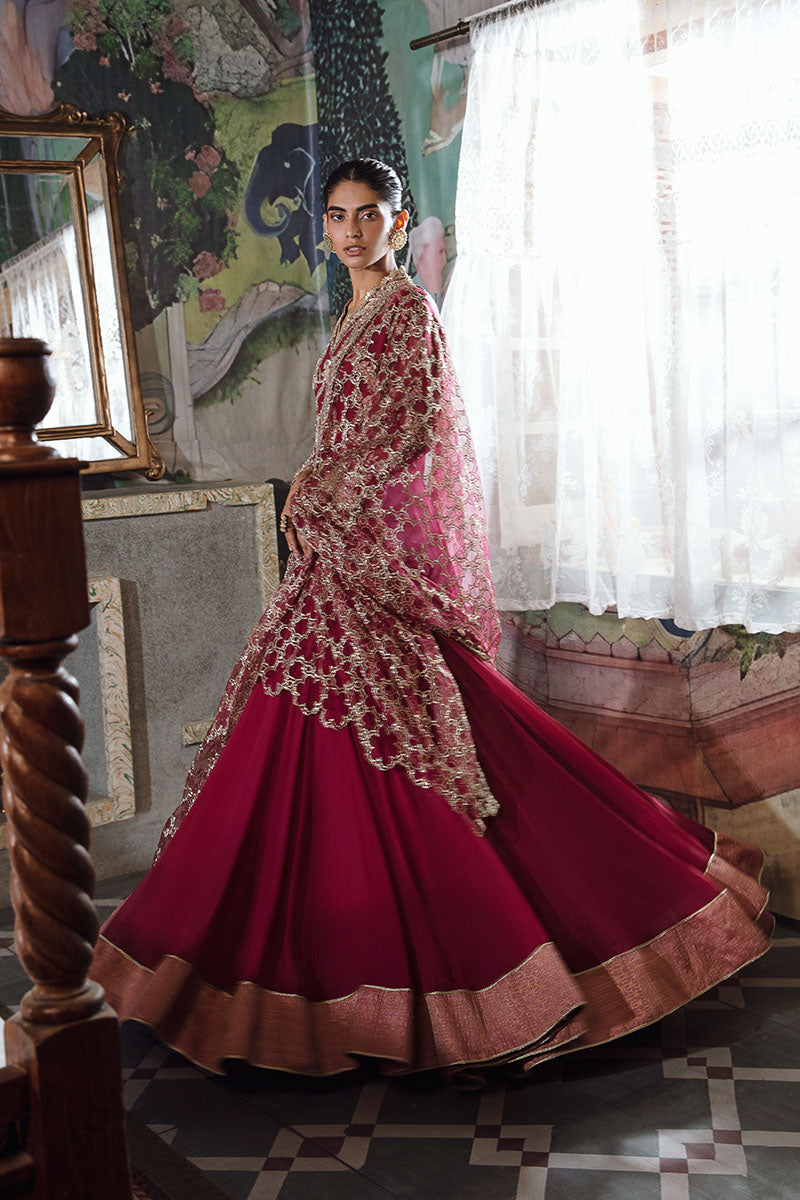 Mushq | Irha Kalidaar Chiffon Pret | NYRA - by - Libasekhas UK - Registered Vendor of : Mushq - 100% Original Designer Dresss