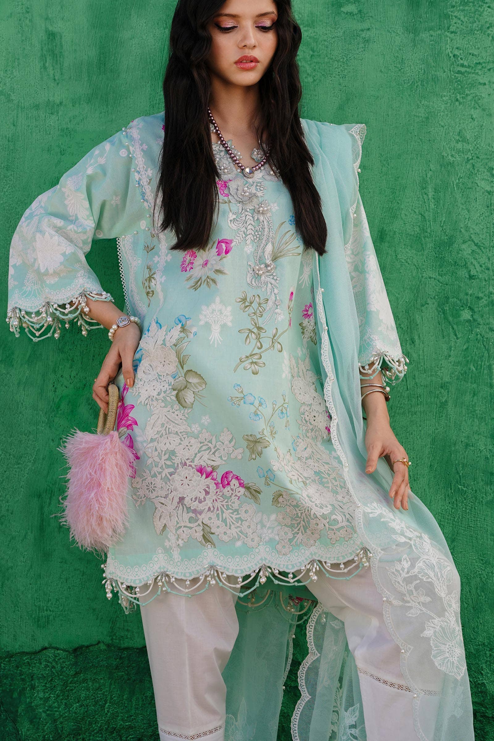 Sana Safinaz | Muzlin Spring 24 | M241-011B-CW - by - Libasekhas UK - Registered Vendor of : sana - 100% Original Designer Dresss