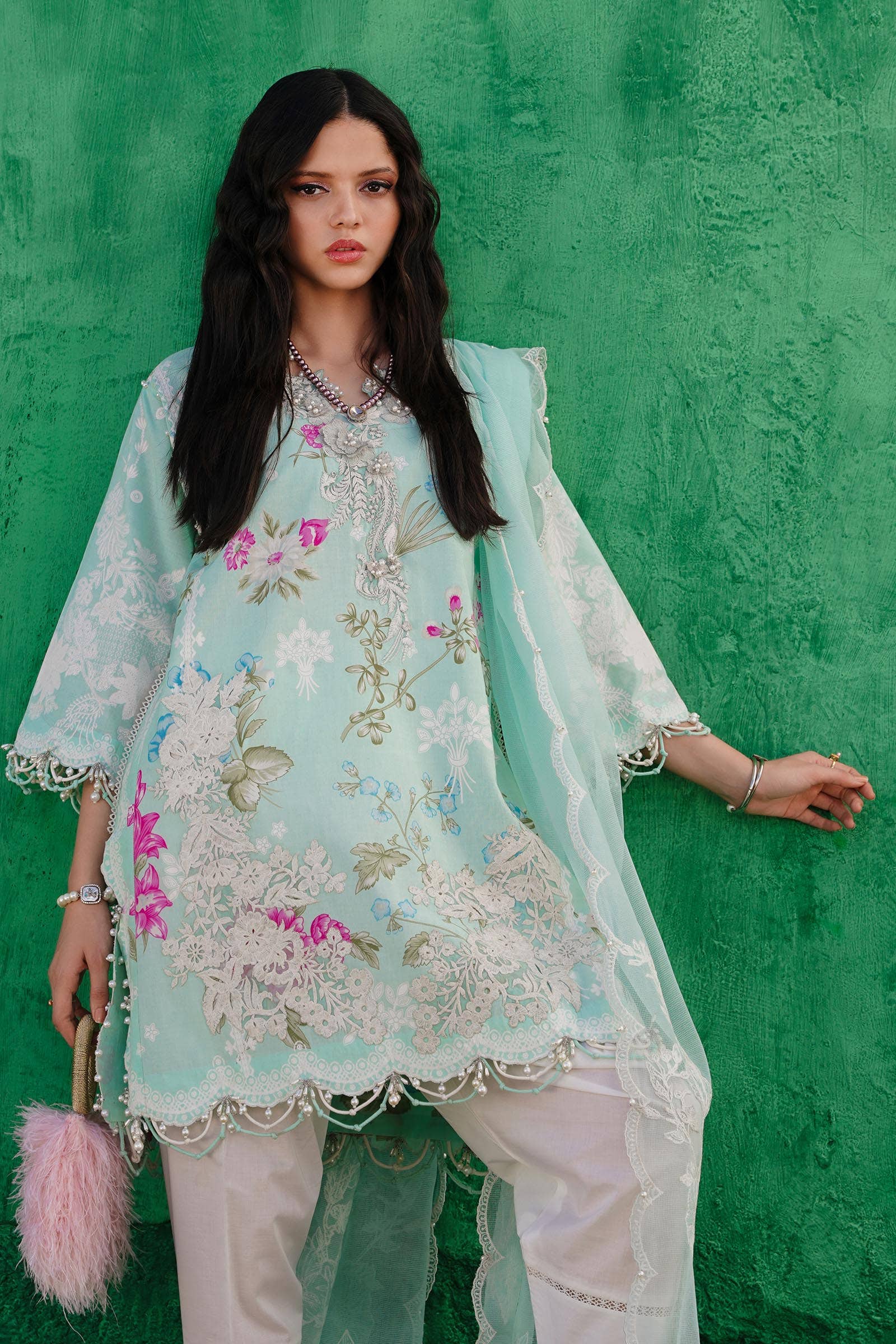 Sana Safinaz | Muzlin Spring 24 | M241-011B-CW - by - Libasekhas UK - Registered Vendor of : sana - 100% Original Designer Dresss