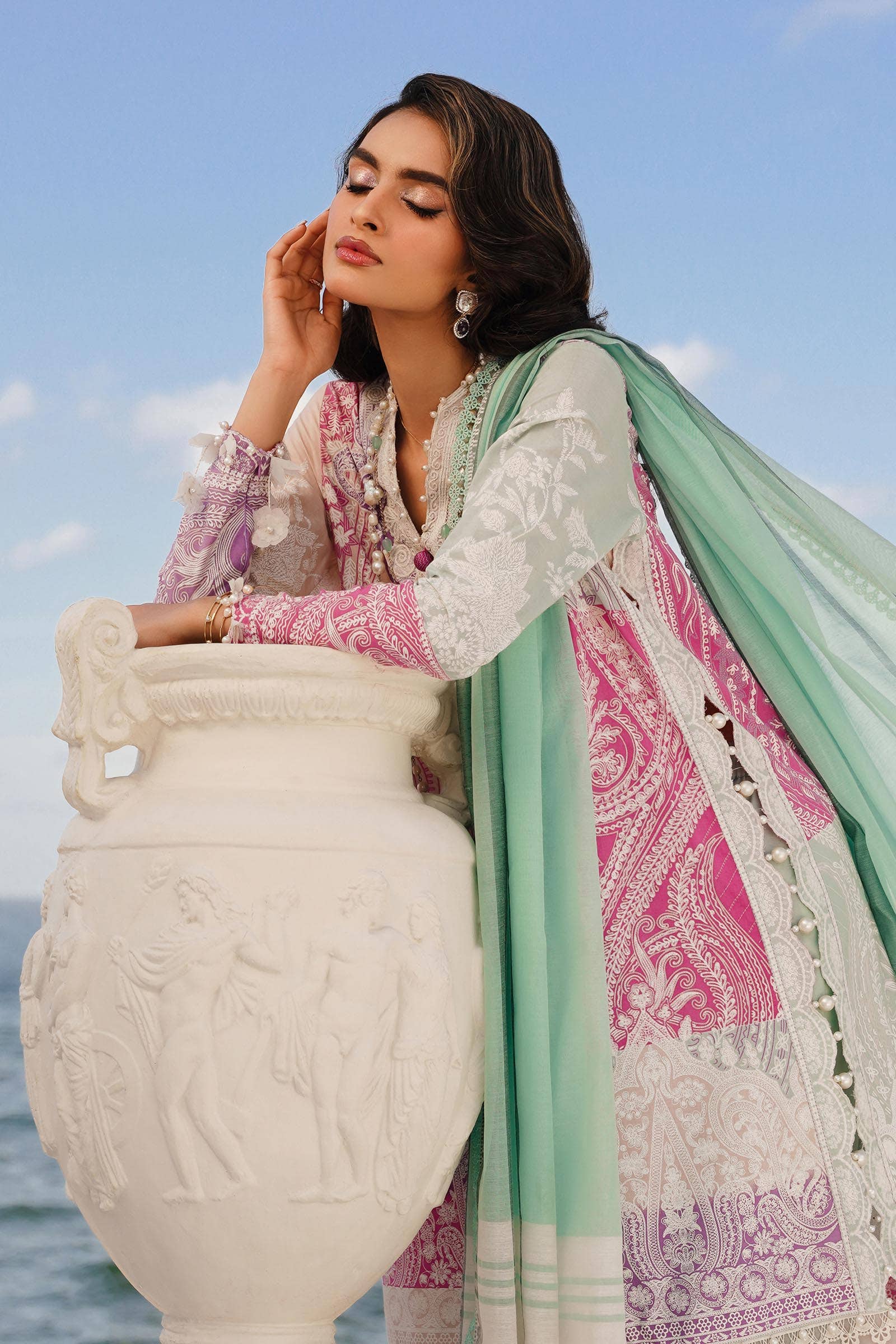 Sana Safinaz | Muzlin Spring 24 | M241-015B-DG - Libasekhas