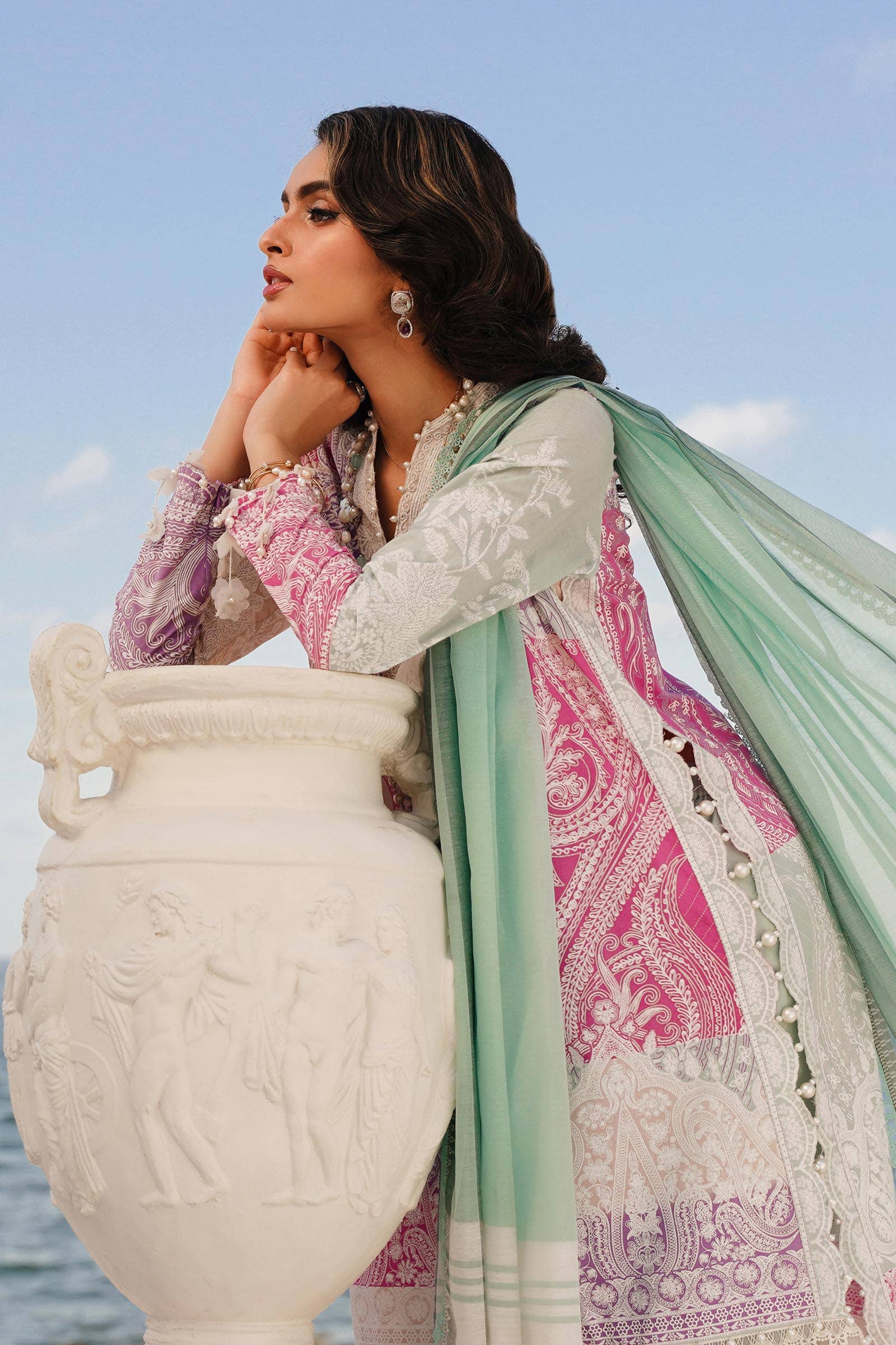 Sana Safinaz | Muzlin Spring 24 | M241-015B-DG - Libasekhas