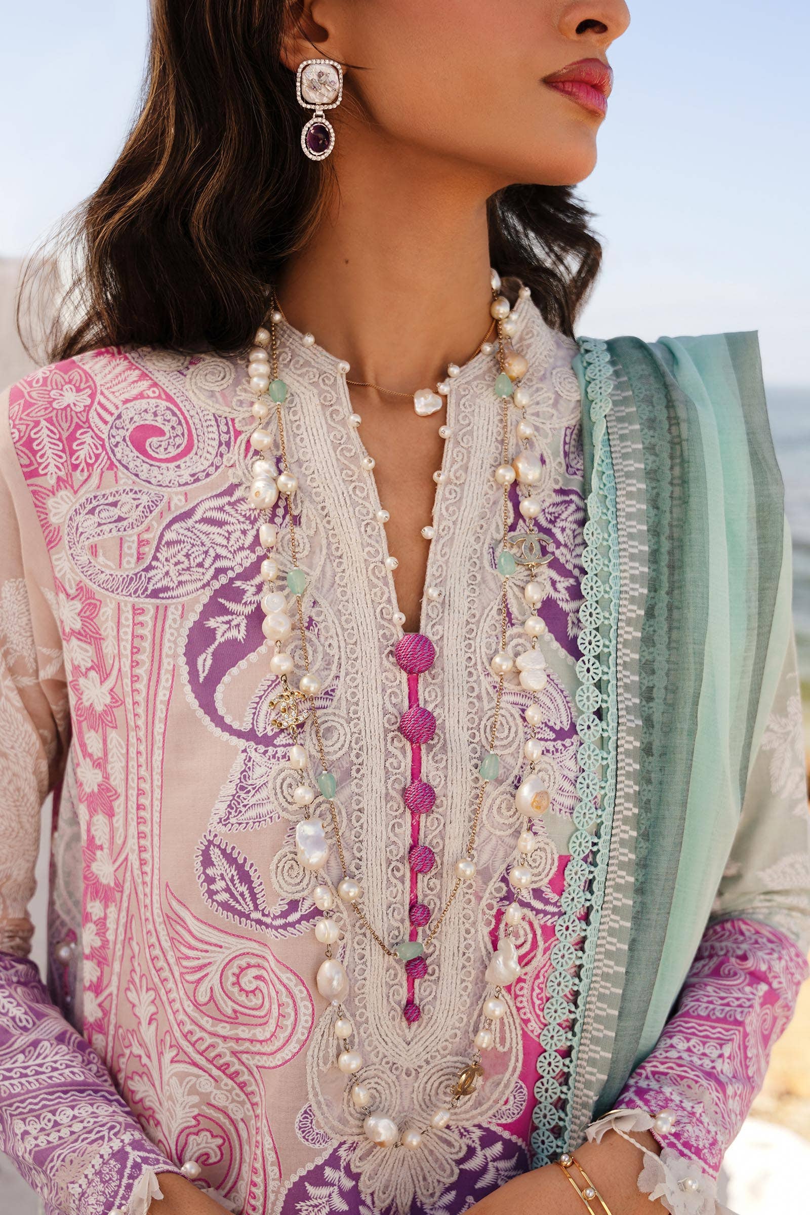 Sana Safinaz | Muzlin Spring 24 | M241-015B-DG - Libasekhas