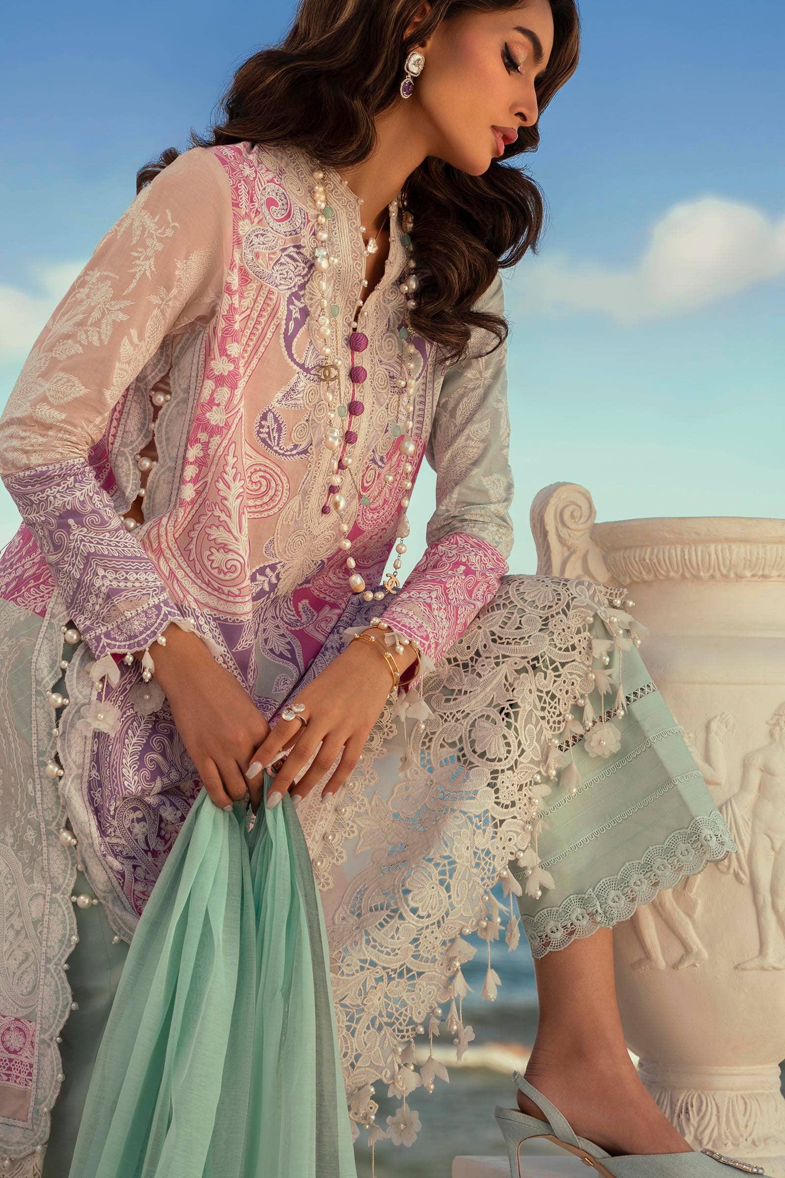 Sana Safinaz | Muzlin Spring 24 | M241-015B-DG - Libasekhas